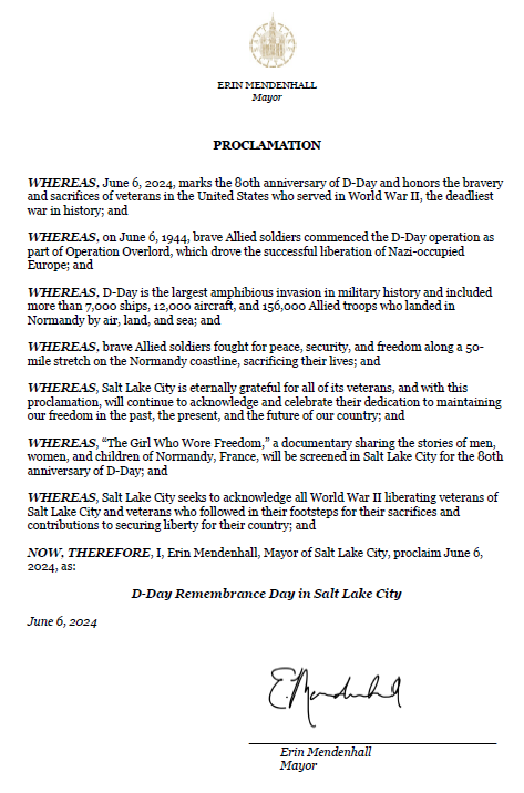image-D-Day Remembrance Day Proclamation 2024