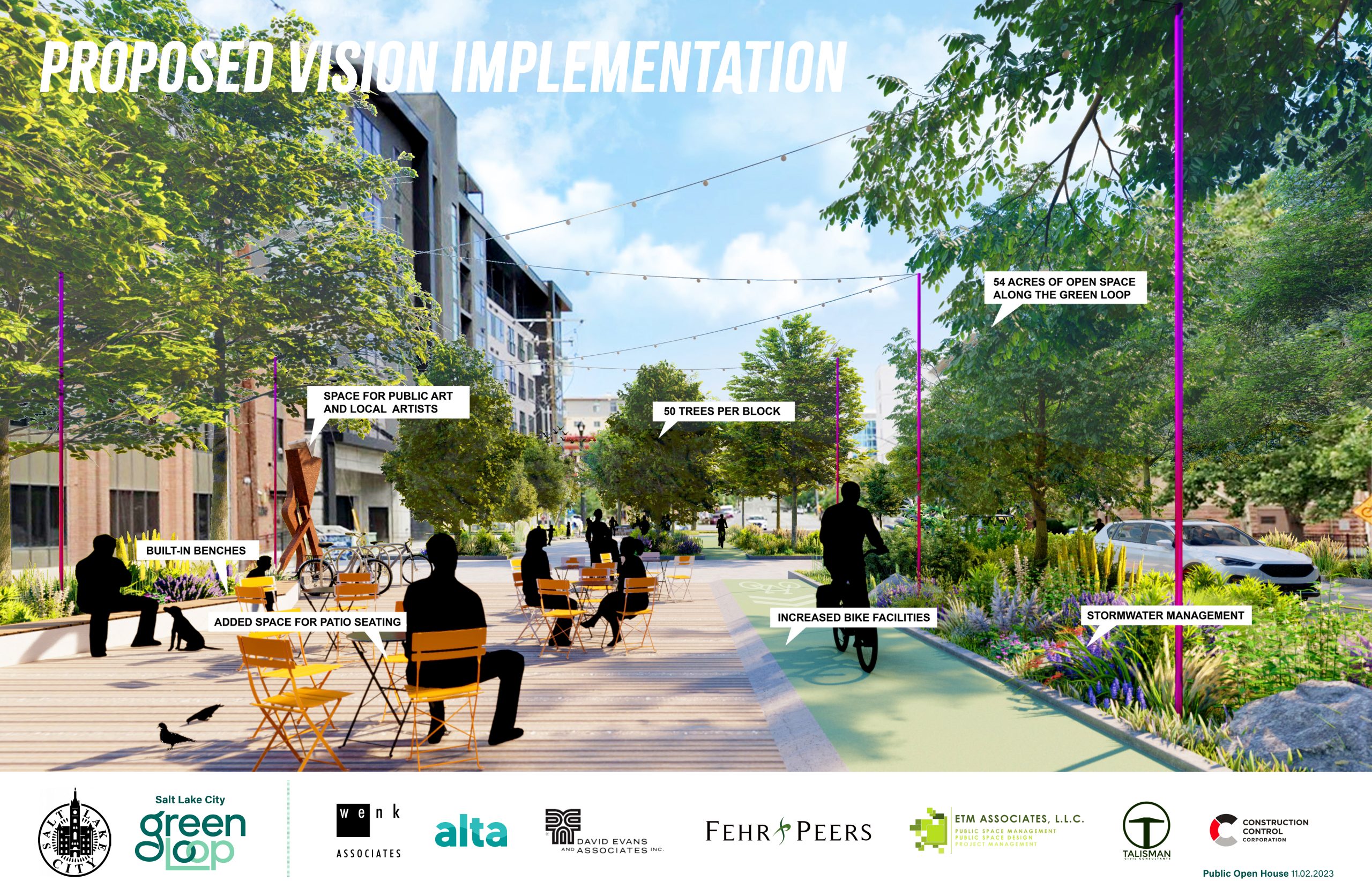 Salt Lake City Moves Green Loop Concept Forward Community Invited To   BOARDS Open House BOARD 1 Perspective Team Logos Scaled 